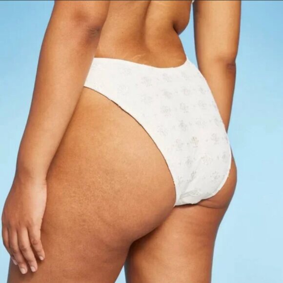 Pointelle V-Front Extra Cheeky Extra High Leg Bikini Bottom - Wild Fable - Picture 4 of 9